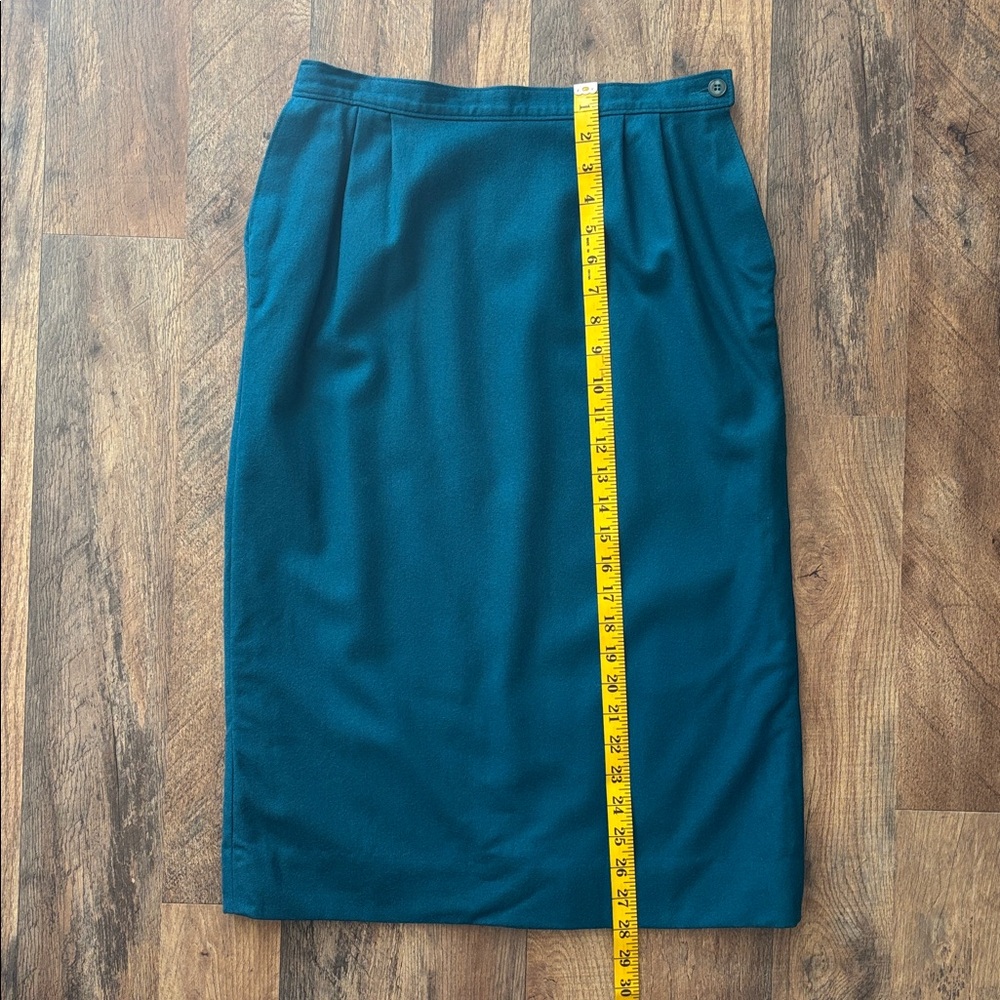 Pendleton Teal Vintage Wool Tailored Pencil Skirt size 10 - Picture 4 of 10